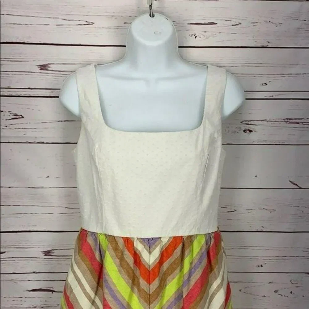 Judith March Style Number 545D-5 Sleeveless striped‎ boho boutique Large Dress